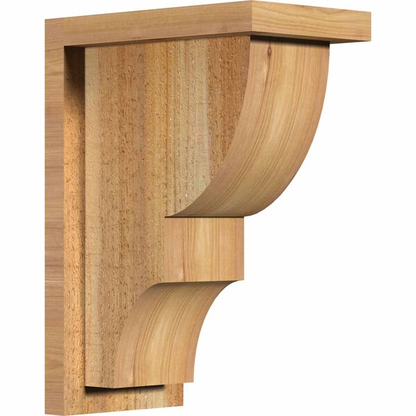 Ekena Millwork Ridgewood Rough Sawn Corbel w/Backplate, Western Red Cedar, 6"W x 10"D x 14"H COR06X10X14RID01RWR - main